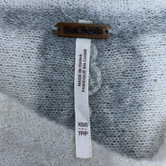 Free People Womens Size XS/S Poncho Lafayette Stripe Alpaca Blend Sweater - Picture 12 of 15